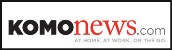 KOMO News logo featuring bold black and red text with the tagline "At home. At work. On the go.
