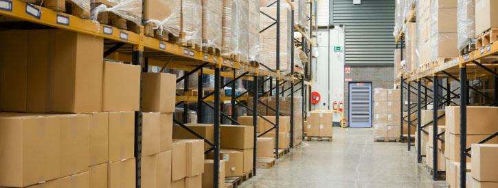 Image of the inside of a warehouse.