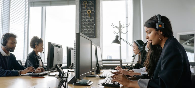 People working at the office